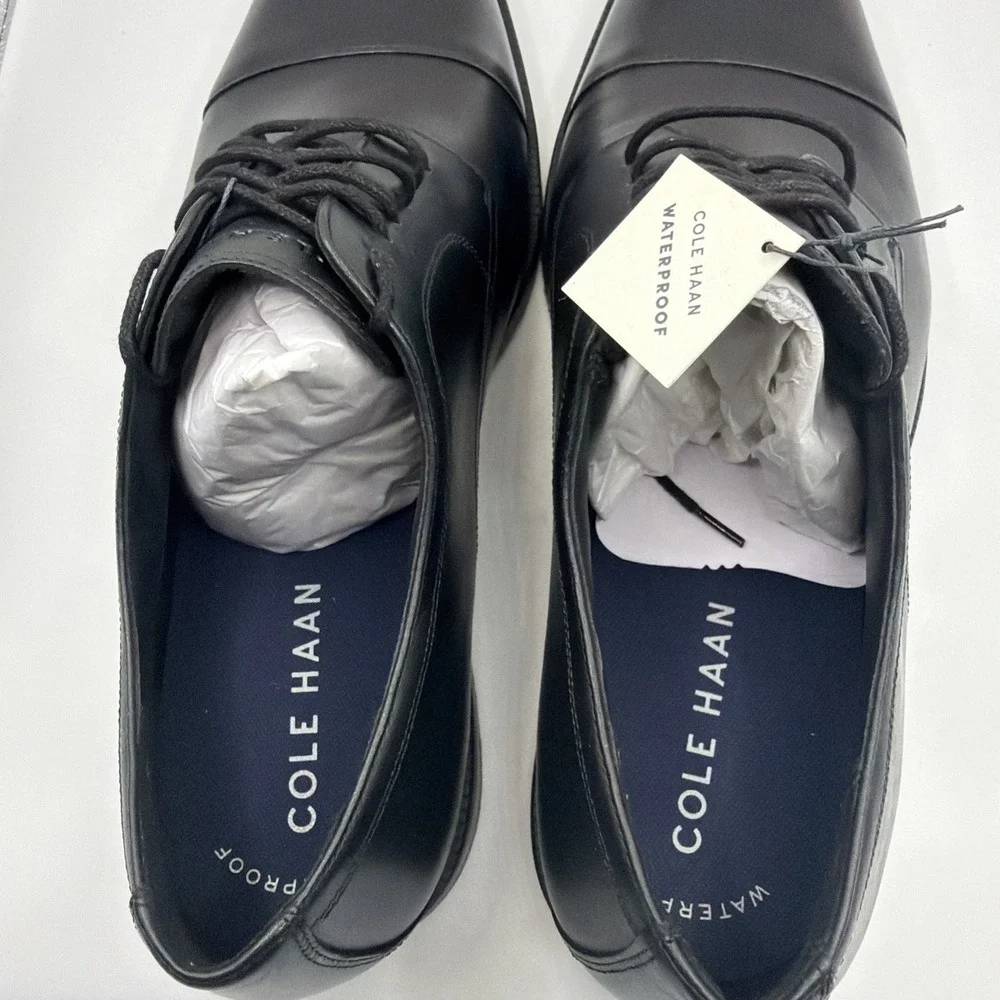 Cole Haan Modern Essentials Men's Shoes Size 13 Dress Black Cap Toe Oxford